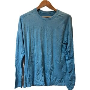 Lululemon Men's Long Sleeve Blue Workout Active Yoga Top Size Large